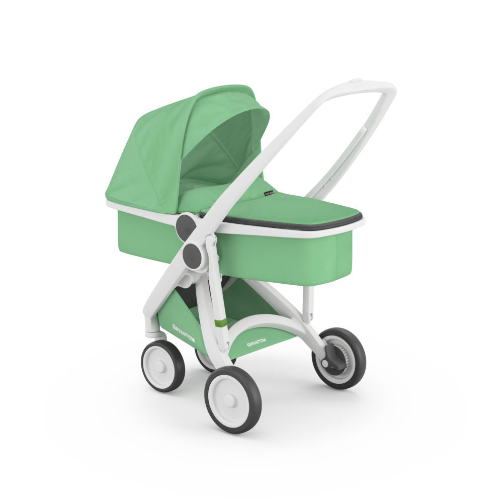 Greentom Wózek Carrycot (v.2.1) White-Mint