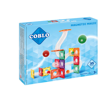 Klocki magnetyczne konstrukcyjne Coblo Kulodrom, 35 elementów - rozwój kreatywności i zabawy dla dzieci.