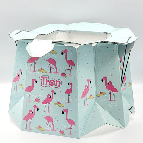 Nocnik turystyczny jednorazowy Tron Flamingi - kompaktowy, higieniczny i łatwy w użyciu podczas podróży i spacerów.