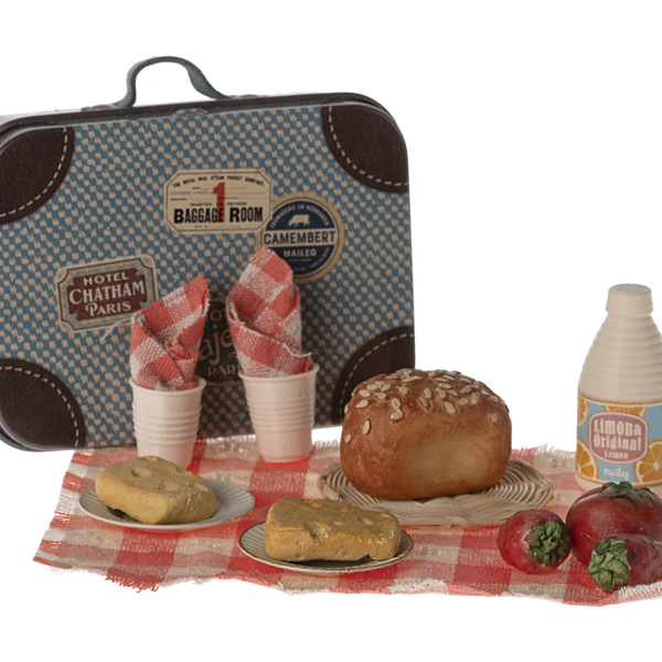 Zestaw piknikowy dla myszek mini walizka Maileg Picnic Set