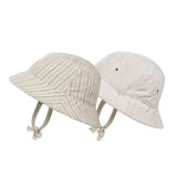 Dwustronny kapelusz bucket dla dziewczynki, Elodie Details Pinstripe, z bawełny, SPF 30, 0-6 m-cy, ochrona przed UV.