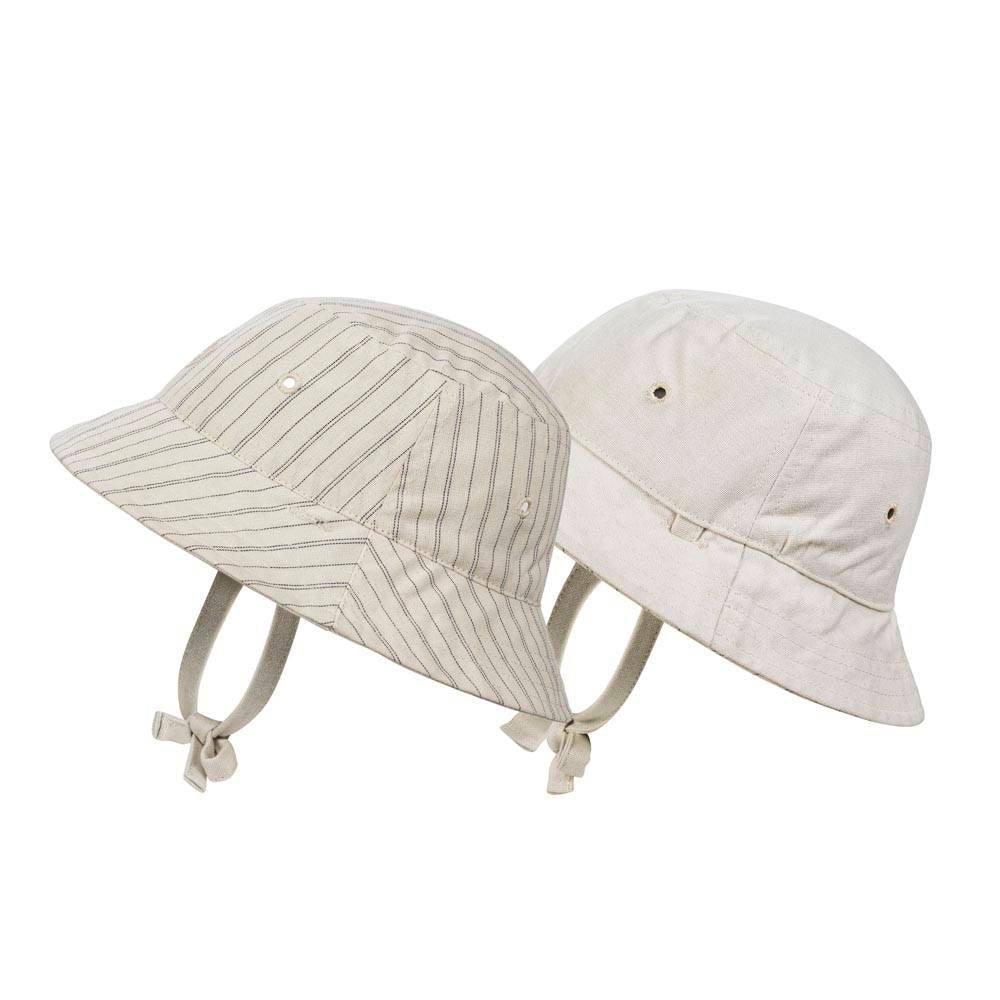 Elodie Details Bucket Hat Pinstripe - dwustronny kapelusz dla dzieci z filtrem UV 30, 100% bawełna, idealny na lato.