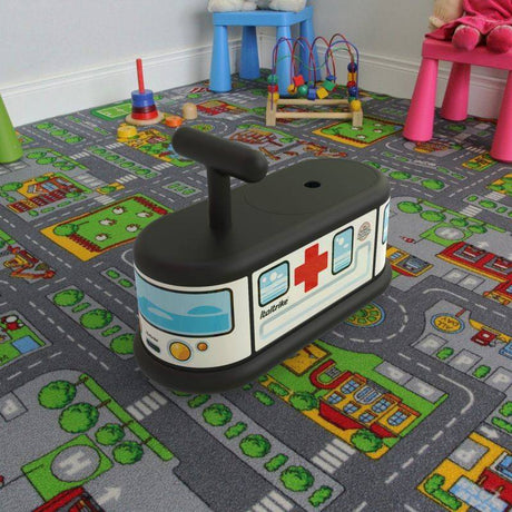 Autko dla dzieci Italtrike La Cosa Ambulans, jeździk z intuicyjnym sterowaniem i zwrotnymi kołami dla małych ratowników.
