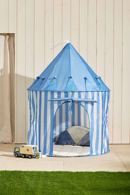 Kid's concept - a tent for playing stripe blue star