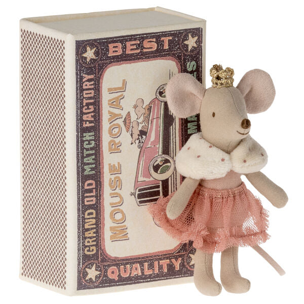 Maileg: Princesa del ratón en la Princesa Mouse en Box Little Sister 11 CM Box