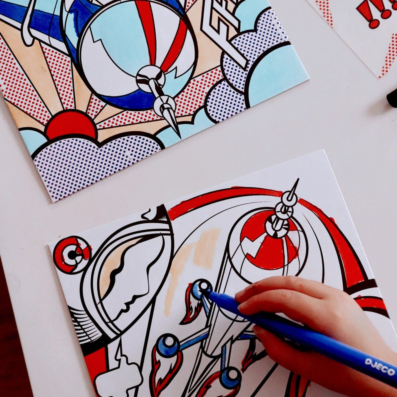 Djeco: zestaw artystyczny inspiracje Super Heroes Inspired by Roy Lichtenstein
