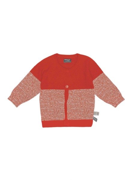 Koralowy sweterek Snoozebaby, rozmiar 68, holenderski design, bawełniany dla niemowlaka.