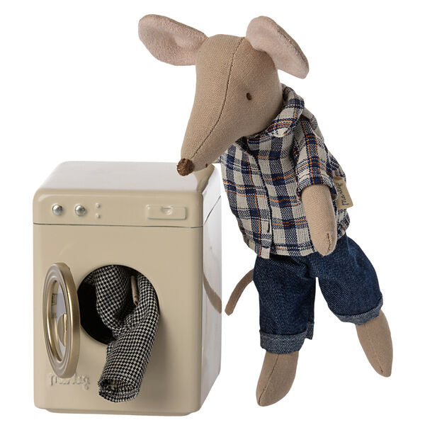 Maileg: lavage de la machine à laver des souris à la mashine