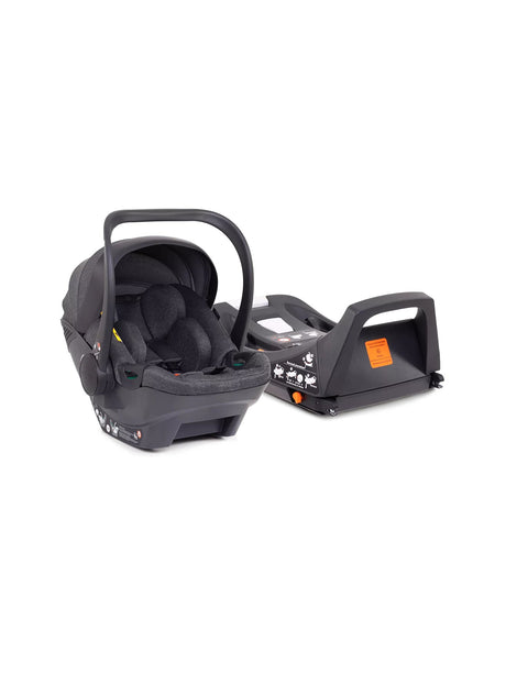 Fotelik samochodowy Icandy Cocoon Dark Grey, Isofix, i-Size, z ochroną UV 50+, wkładka dla niemowlaka, komfort i bezpieczeństwo.