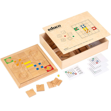 Gra edukacyjna Educo MarbleCode, zabawka edukacyjna ucząca kodowania dla dzieci, rozwijająca logiczne myślenie i motorykę.