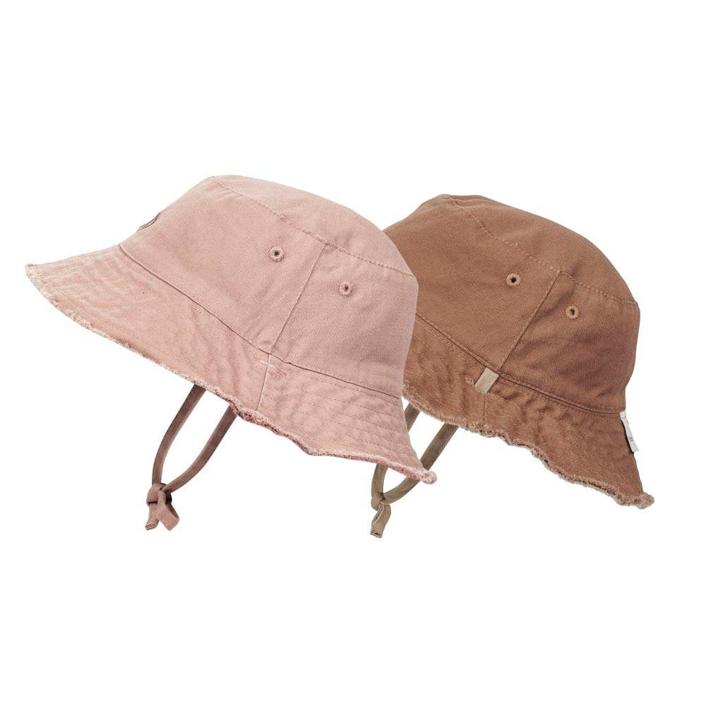 Elodie Details Bucket Hat Blushing Pink 0-6 m-cy, dwustronny kapelusz dla dziewczynki z SPF 30 na lato.