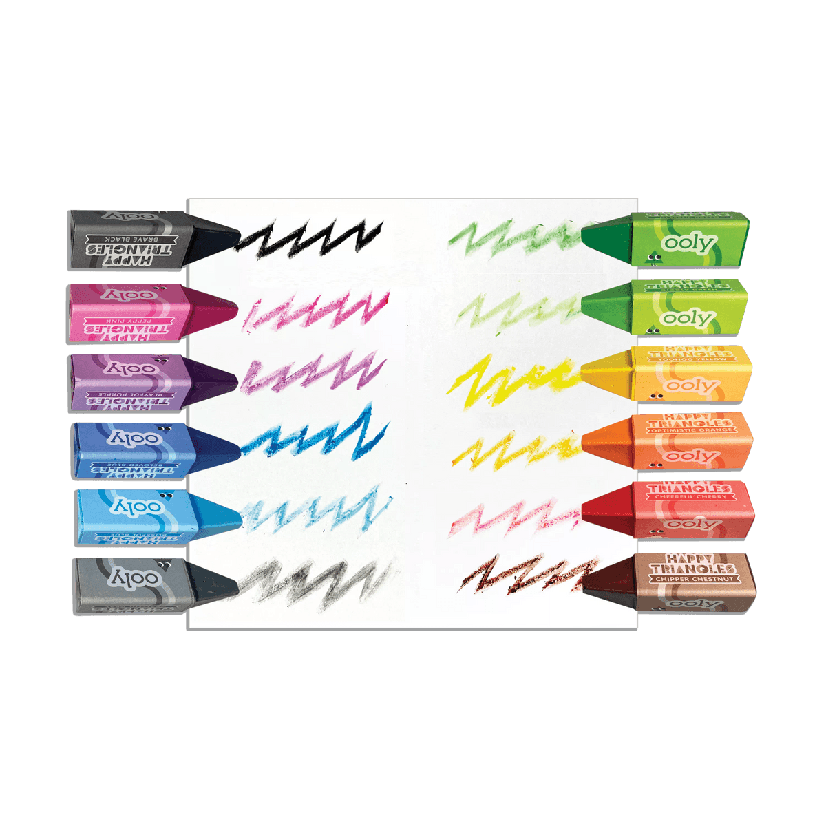 OOLY: Toddler Crayons triangulaire Jumbo Happy Triangles 12 PCS.