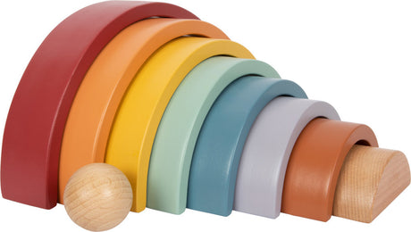 Tęcza Safari Small Foot - kolorowe klocki drewniane rozwijające wyobraźnię i zdolności manualne dziecka.