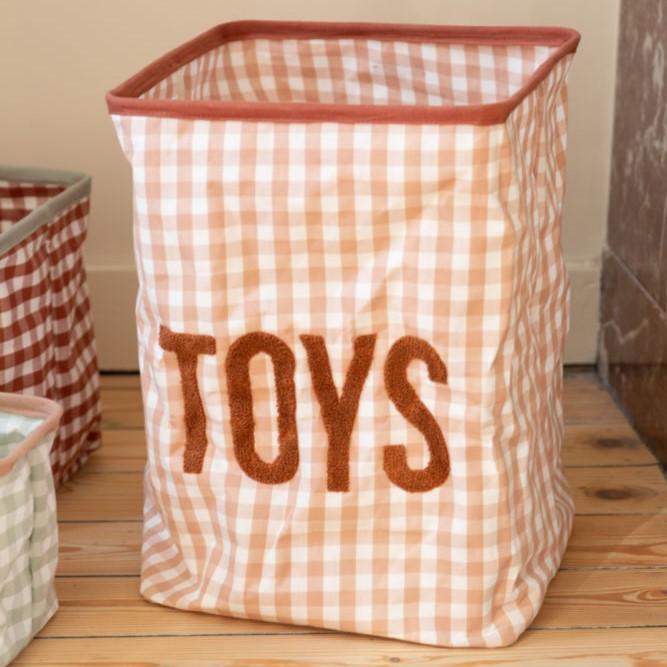 Childhome toy container 35 x 35 x 50 cm vichy nude