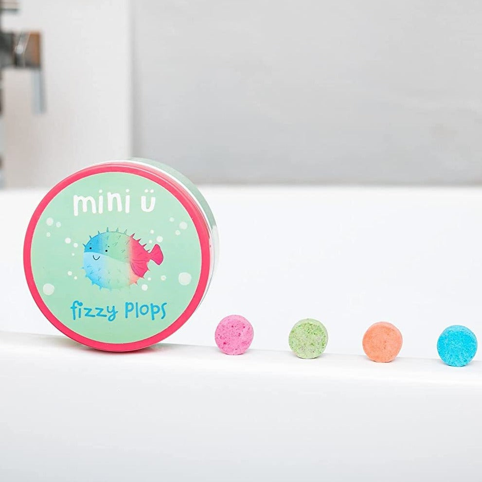 Mini U: Píldoras de baño coloridas de plumas efervescentes