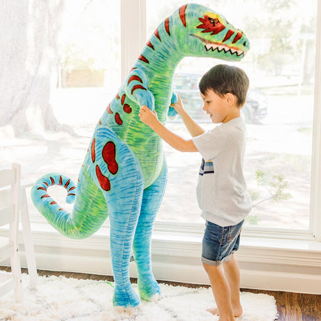 Gigantyczna przytulanka T-Rex Melissa & Doug Tyrannosaurus Rex, ręcznie wykonana z dbałością o detale, miękka i widowiskowa.