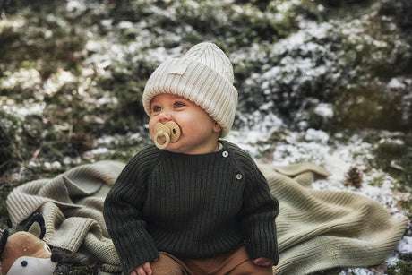 Czapka zimowa wełniana Elodie Details Lily White dla dziecka 2-3 lata