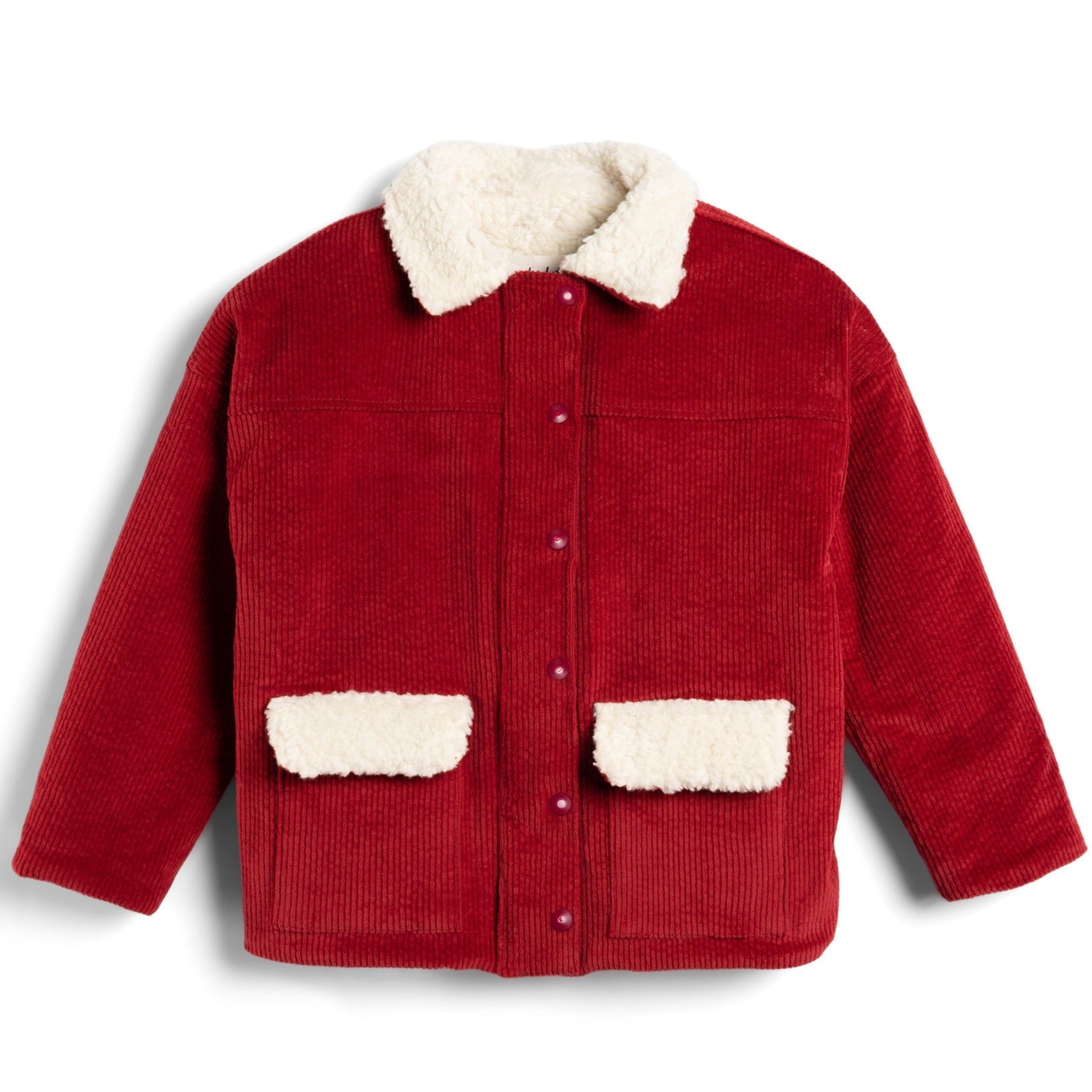 Historia de los niños: chaqueta de pana de flores rojas teddy teddy