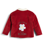 Kurtka dla dziewczynki Kid Story Teddy Warm sztruksowa Red Flowers