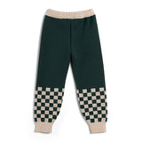 Kid Story: Merino Green Chessboard pants