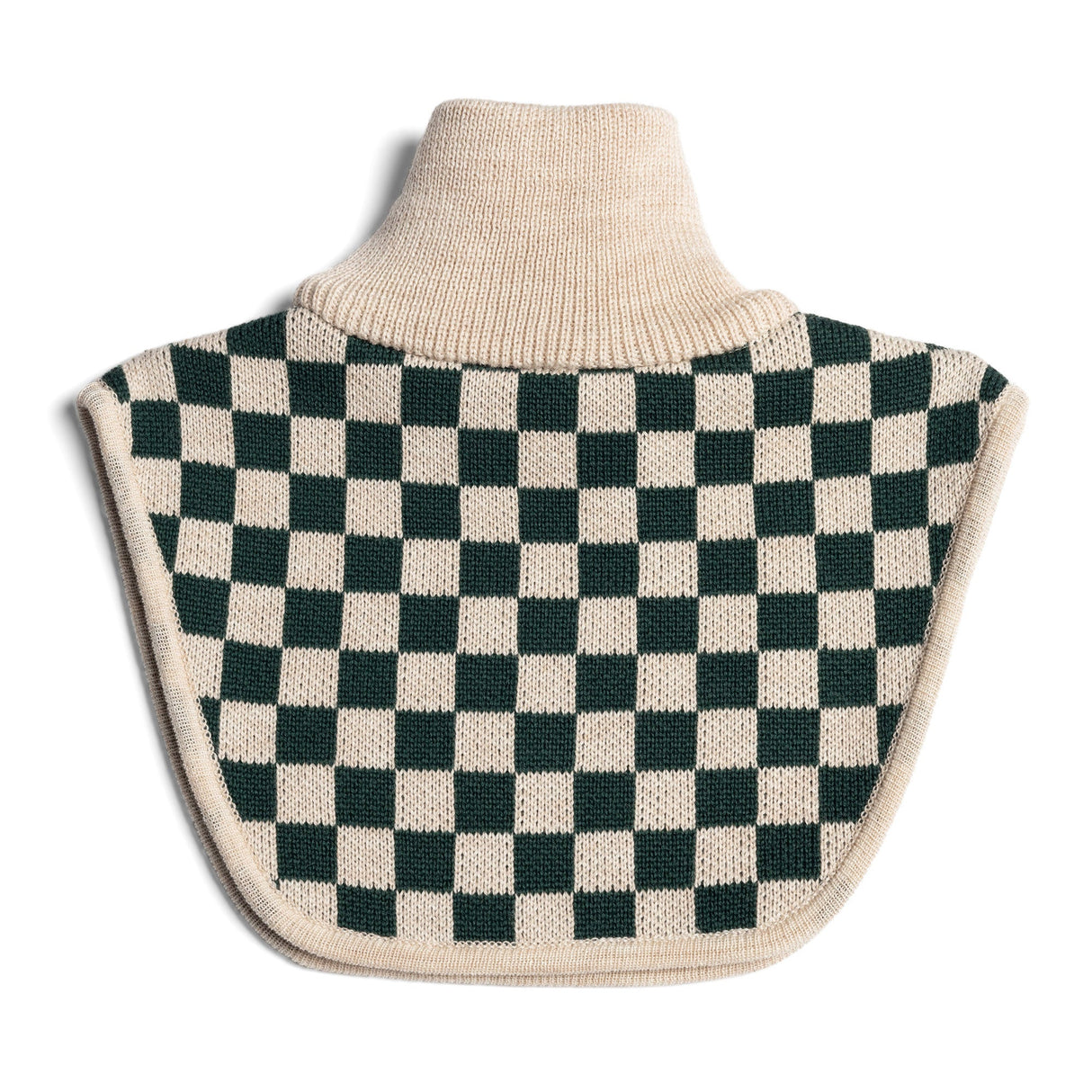 Komin dla dzieci Kid Story Green Chessboard merino