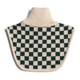 Komin dla dzieci Kid Story Green Chessboard merino