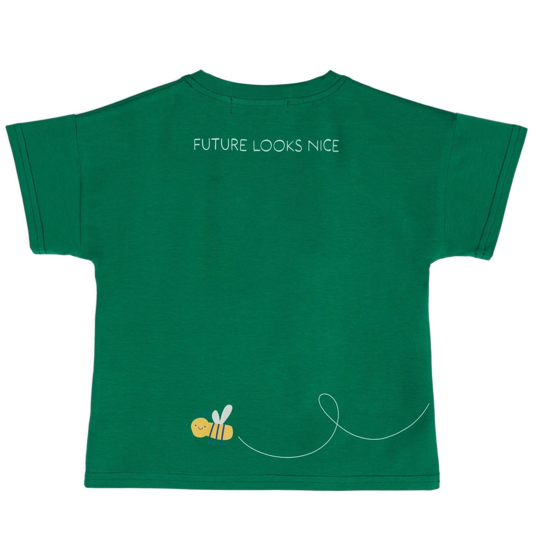 Historia de los niños: camiseta de algodón orgánico verde
