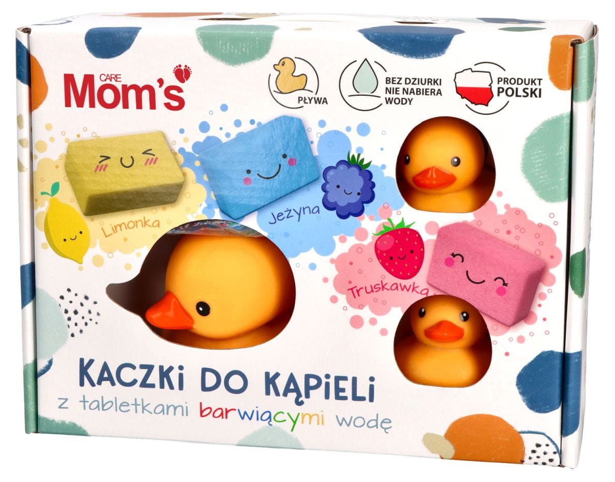 Zabawki do kapieli Mom's Care kaczki z tabletkami barwiącymi wodę