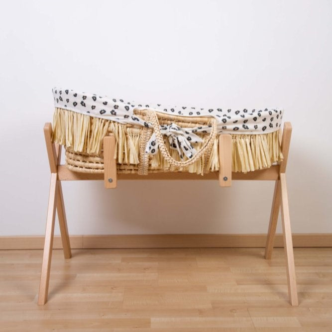Childhome: Moses Boho basket with a mattress + Jersey Leopard cover