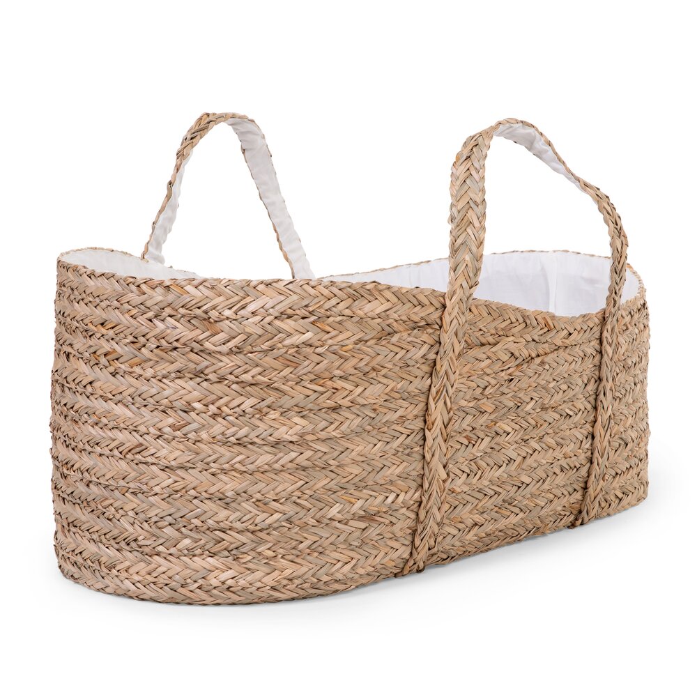 Childhome: Moses basket of sea grass with a mattress