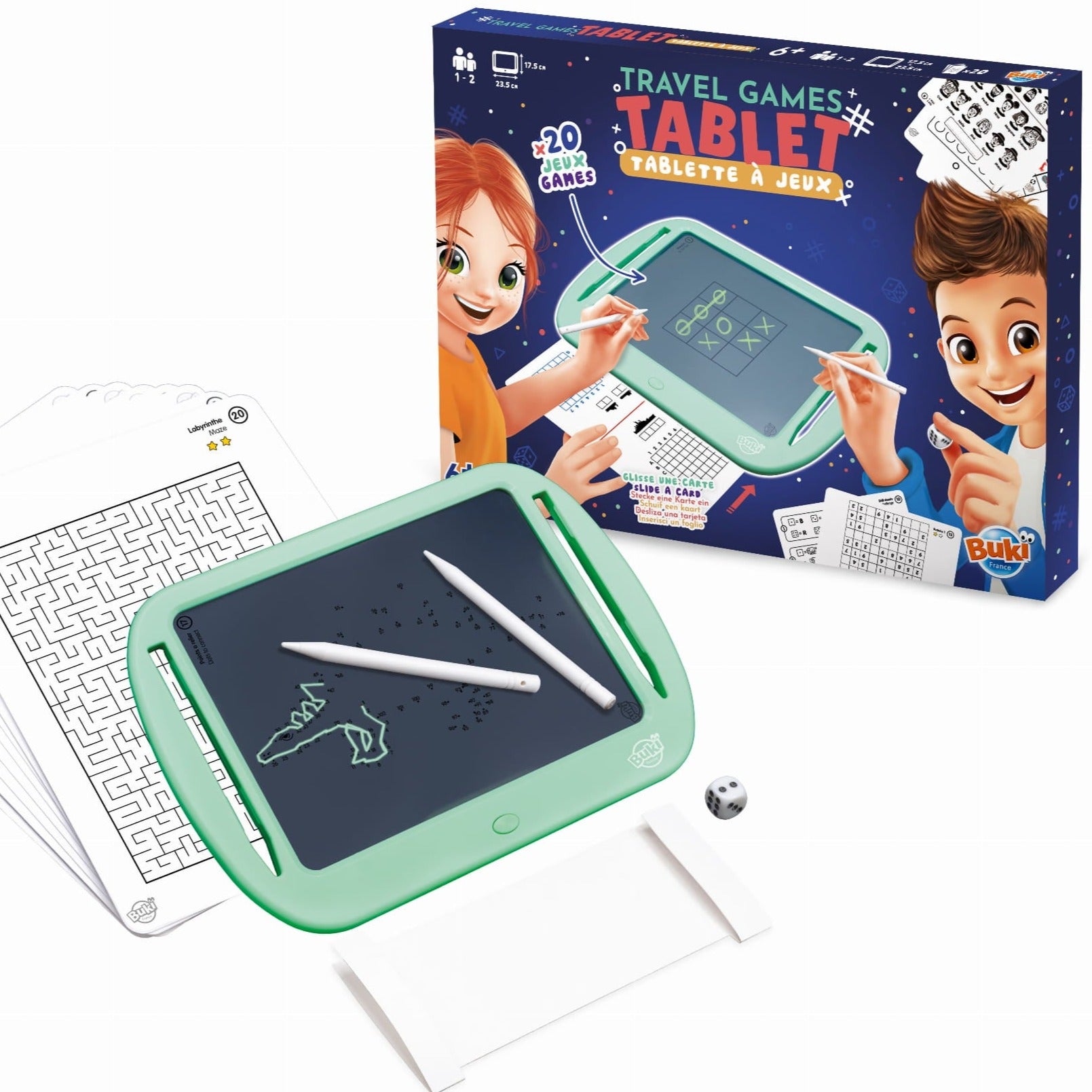 Buki: Tablet with Travel Games Tablet travel games