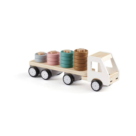 Drewniana ciężarówka sorter Kid's Concept Aiden, zabawka edukacyjna dla dzieci rozwijająca zdolności motoryczne i logiczne.