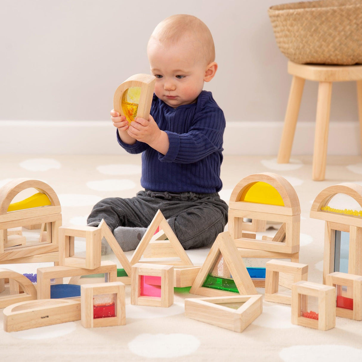 TickiT: drewniane klocki sensoryczne Sensory Block Set 16 el.