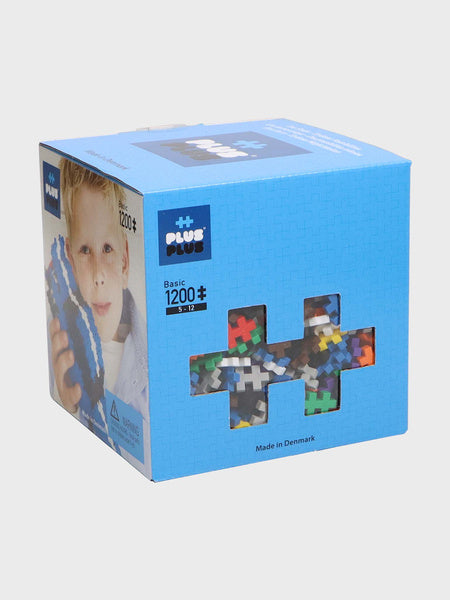 Klocki konstrukcyjne Plus Plus Mini Basic 1200 elementów, kreatywna zabawka dla dzieci, rozwijająca wyobraźnię i zdolności manualne