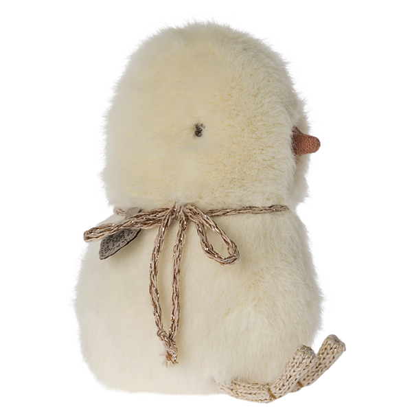 Pluszaki Maileg Mini Chicken Plush 10 cm, urocze maskotki wielkanocne, mięciutkie i bezpieczne dla dzieci oraz dorosłych.