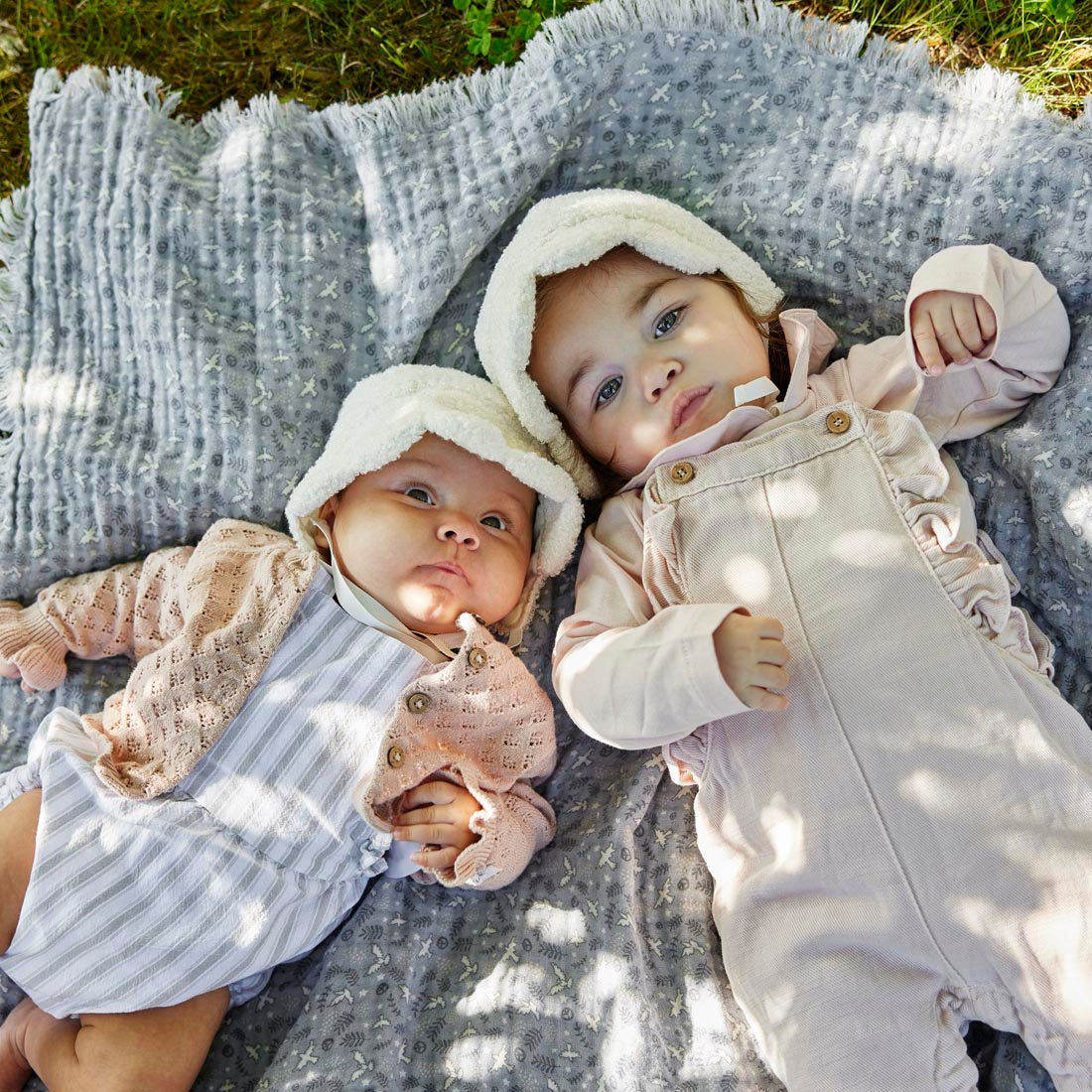 Détails Elodie - Baby Bonnet Hat - Bouclé blanc - 6-12 mois