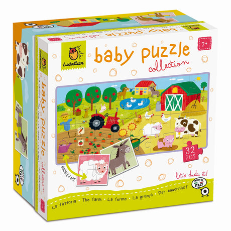 Puzzle Ludattica Farma Dwustronne, duże puzzle dla dzieci, idealne na pierwsze kroki w świecie układanek.