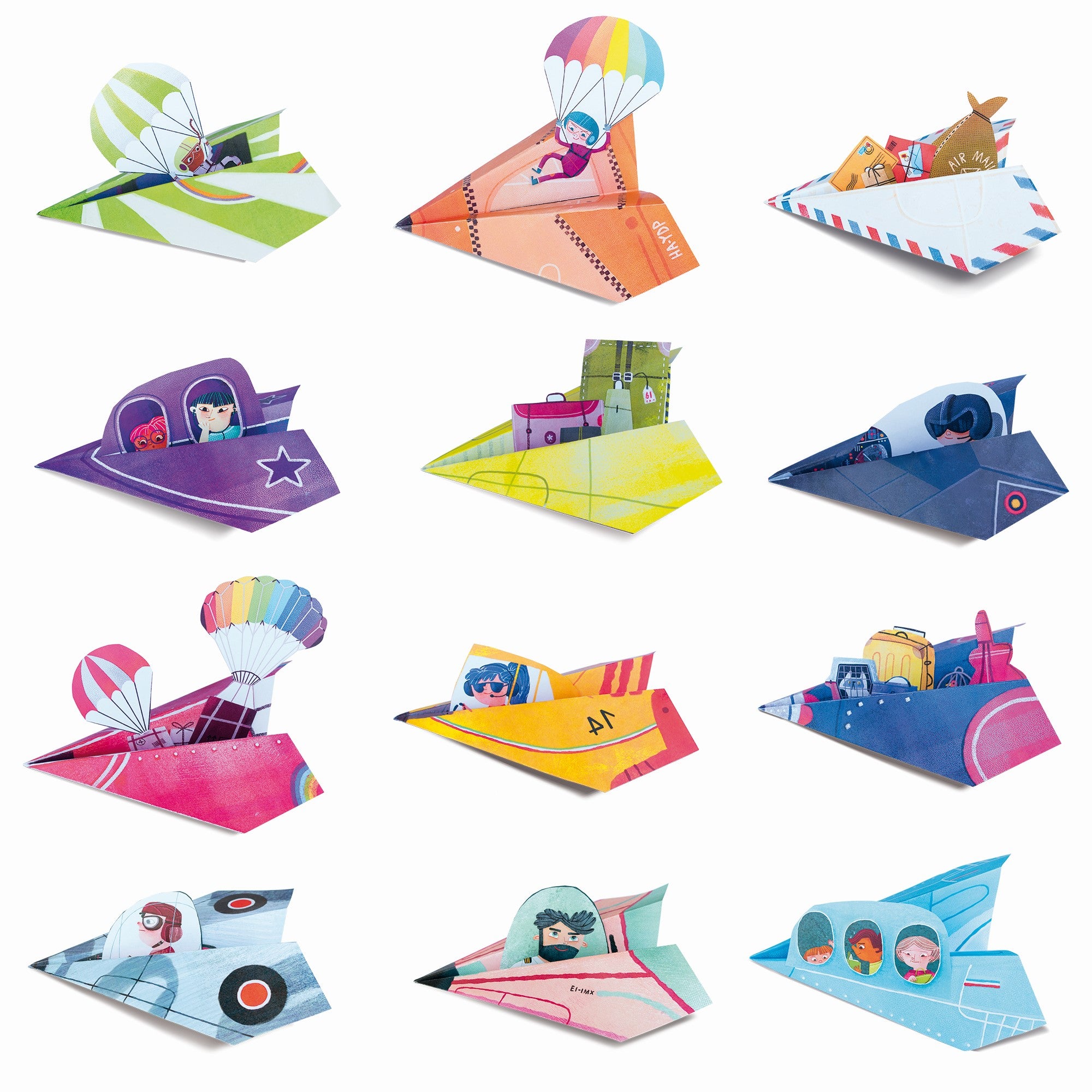 Ledattica: Origami -Flugzeuge Kreatives Set