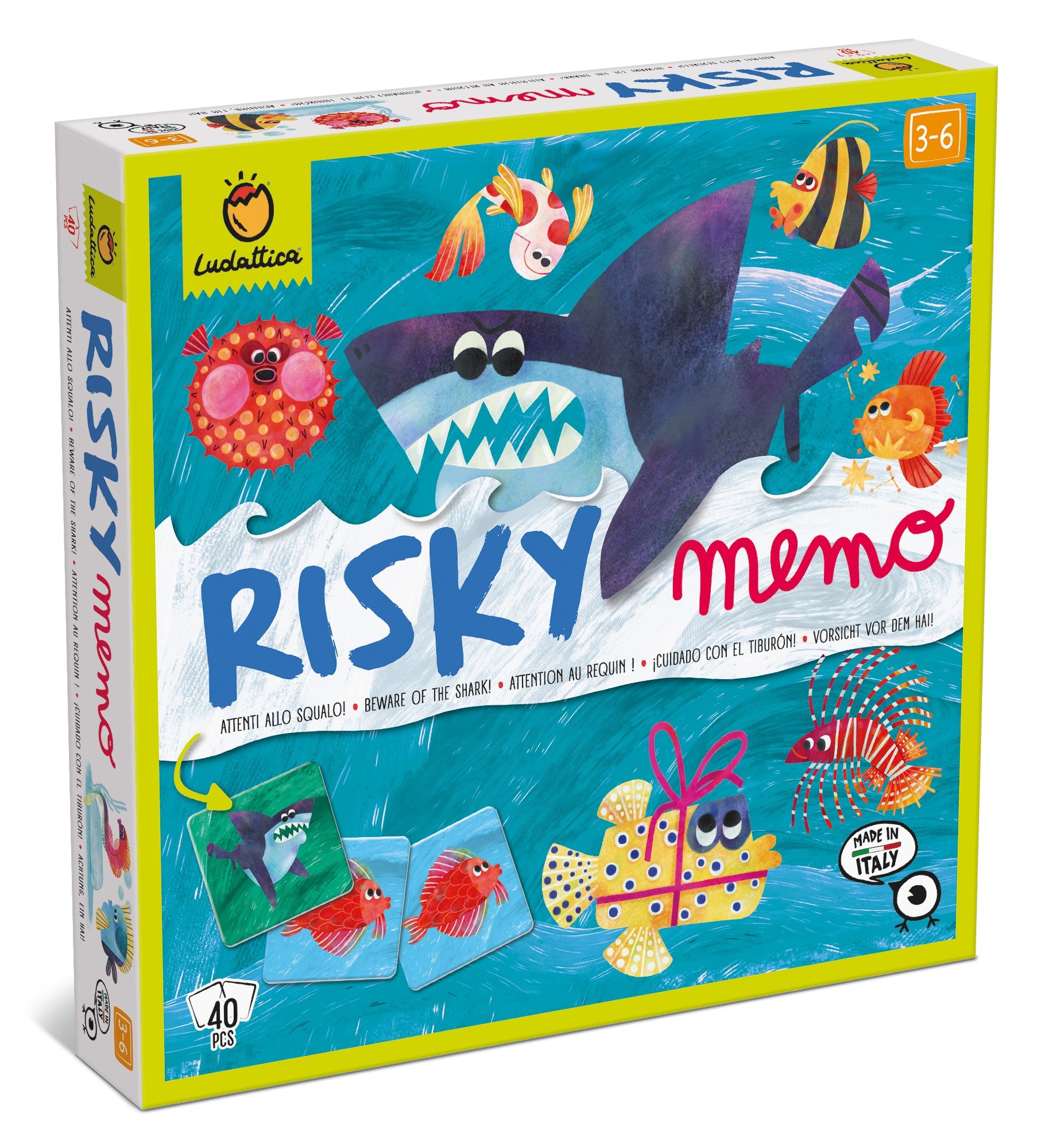 LEDDETTICA: Memo game with a thrill of Memo Memo, beware of the shark!