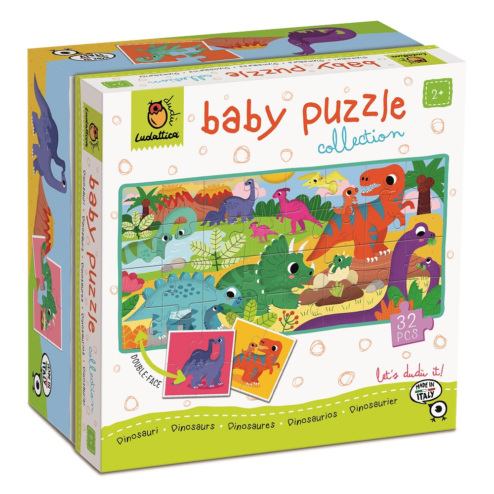 LEDATTICA: Double -sided puzzles for the youngest dinosaurs