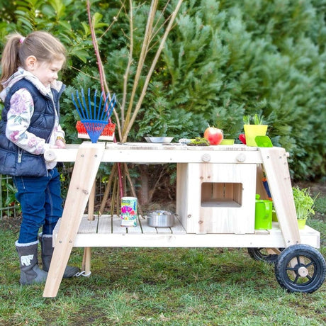 Petit pied: cuisine de jardin mobile pour les enfants cuisine de boue