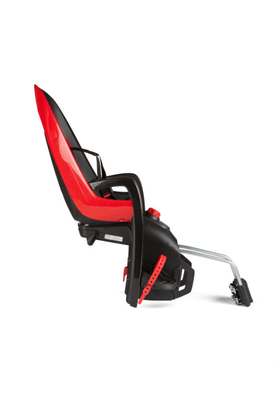 Hamax - asiento de bicicleta de caricia montada en el marco - gris oscuro/rojo