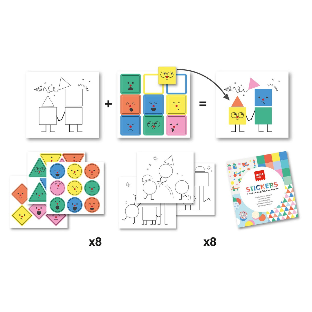 APLI KIDS: A set with stickers Emotions