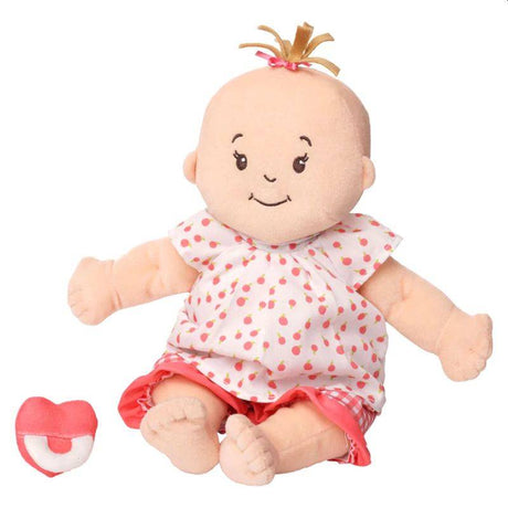 Lalka Manhattan Toy Baby Stella Peach - idealna pierwsza lalka bobas z odpinanym ubrankiem i magnetycznym smoczkiem dla małych dzieci.