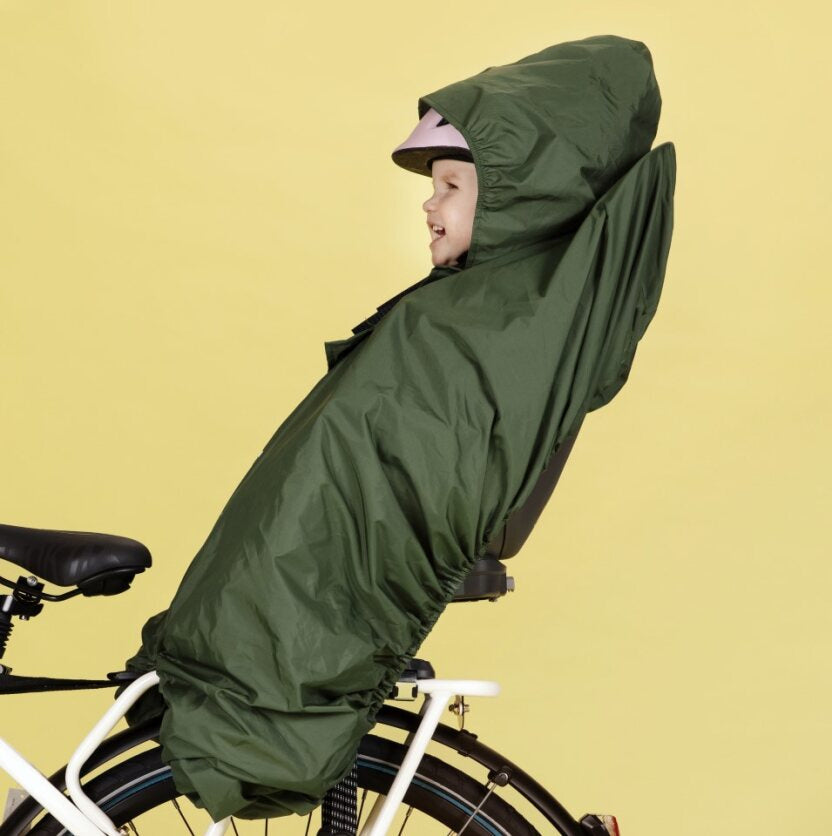 Hamax - Rave Poncho para un asiento para bicicletas - Verde