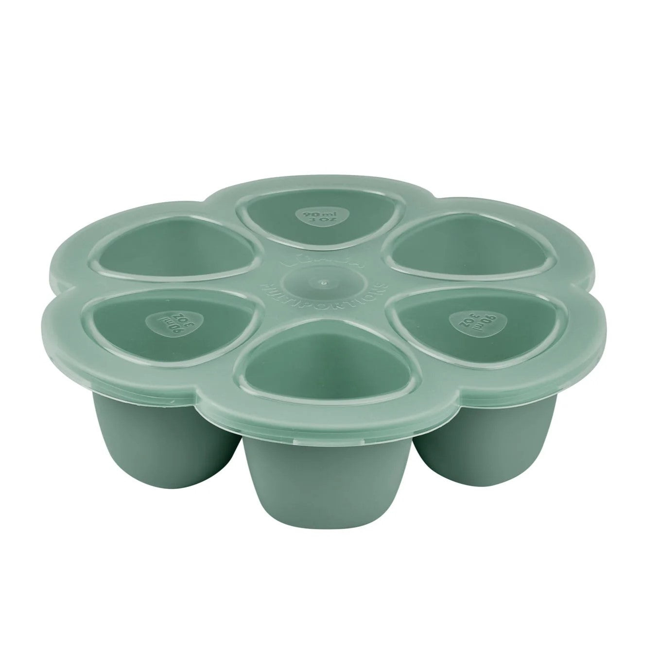 Beaba: Silicone freezing container 6 x 90 ml Sage Green