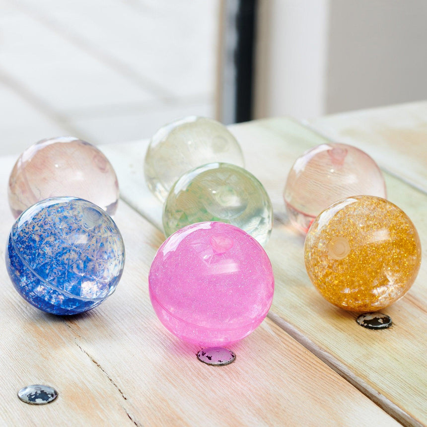 TickiT: brokatowe piłki sensoryczne Sensory Rainbow Glitter Balls 7 el.
