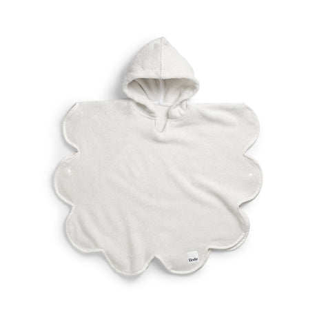 Poncho kąpielowe Elodie Details Vanilla White, miękki ręcznik z kapturkiem, idealny dla dzieci od 1 do 3 lat.