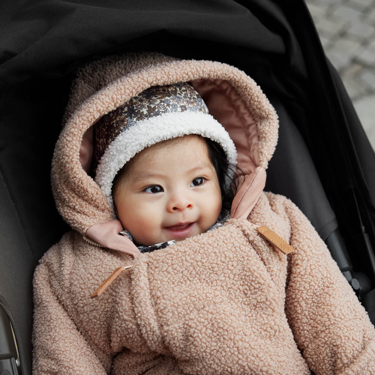 Kombinezon zimowy niemowlęcy Elodie Details Pink Bouclé 0-6 miesięcy