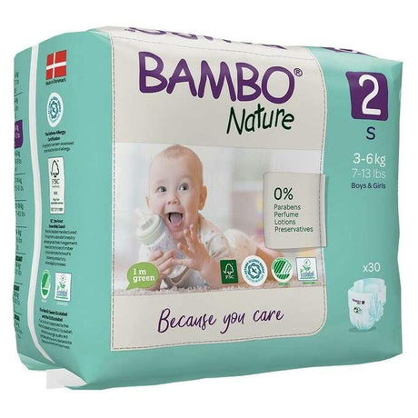 Bambo Nature: pieluchy jednorazowe Mini 2 S 3-6 kg 30 szt. - Noski Noski